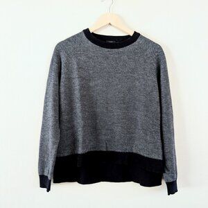 COS 100% Wool Lightweight Knit Pullover Long Sleeve Sweater Boxy Work Business M